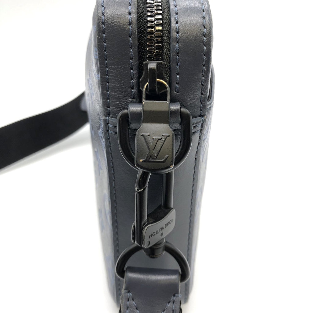 LOUIS VUITTON Duo Messenger M45730 Shoulder Bag Monogram Shadow Black for Men and Women