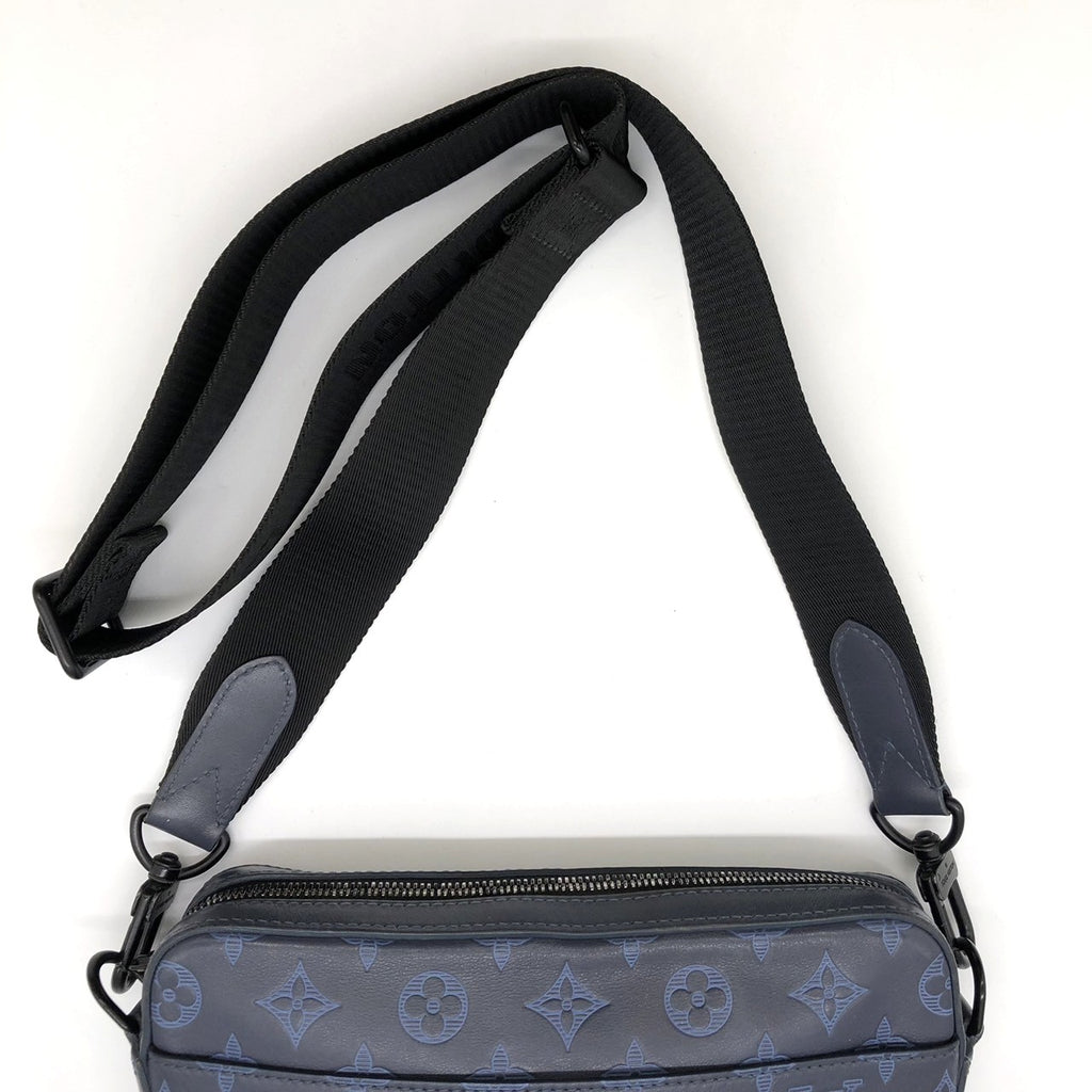 LOUIS VUITTON Duo Messenger M45730 Shoulder Bag Monogram Shadow Black for Men and Women