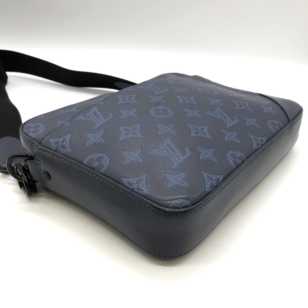 LOUIS VUITTON Duo Messenger M45730 Shoulder Bag Monogram Shadow Black for Men and Women