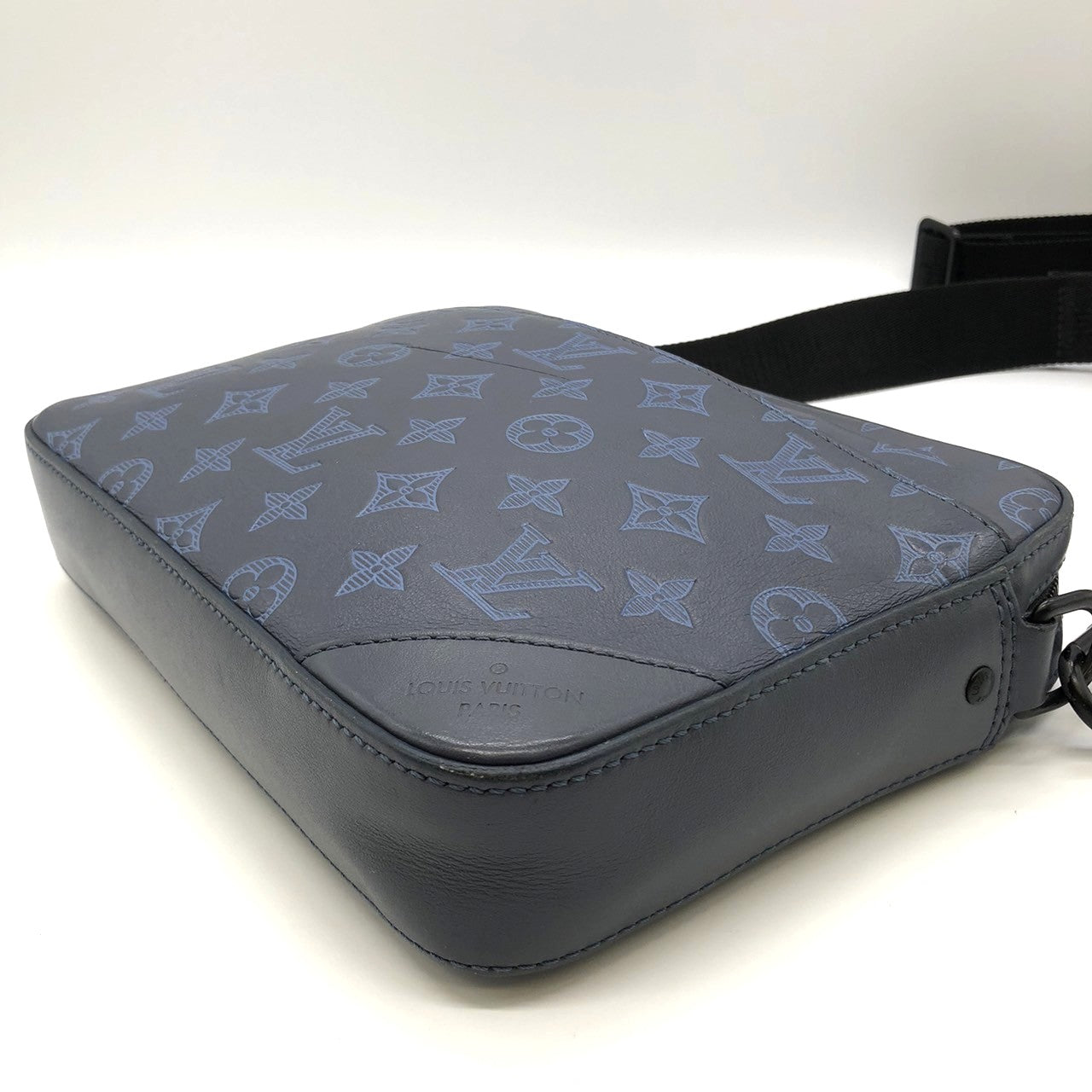 LOUIS VUITTON Duo Messenger M45730 Shoulder Bag Monogram Shadow Black for Men and Women