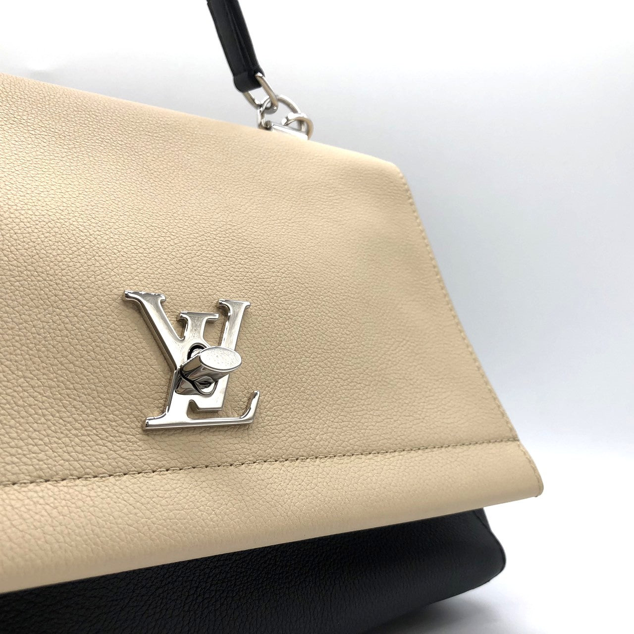 LOUIS VUITTON Lockme 2 M50252 Handbag/Shoulder Bag 2-way Calf Leather Beige/Black Bicolor Women's Fashion