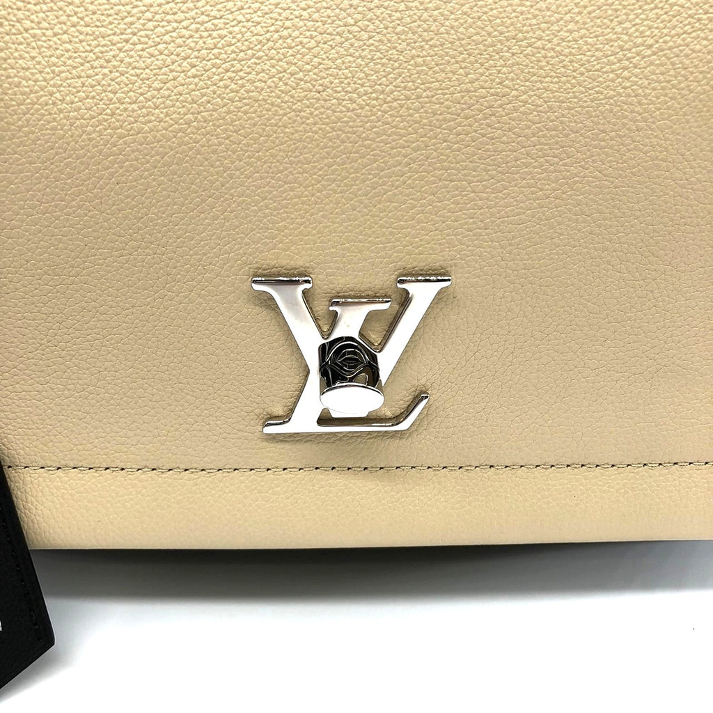 LOUIS VUITTON Lockme 2 M50252 Handbag/Shoulder Bag 2-way Calf Leather Beige/Black Bicolor Women's Fashion