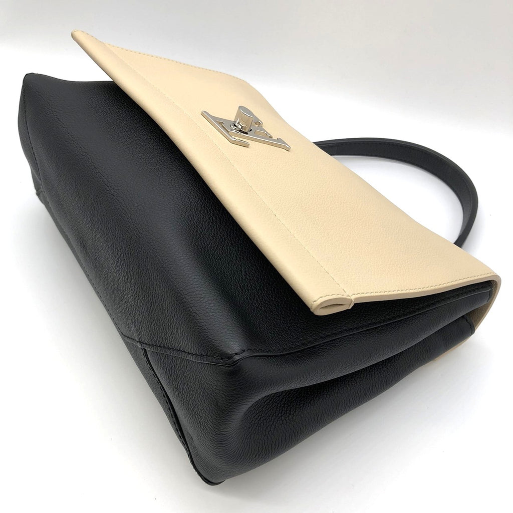 LOUIS VUITTON Lockme 2 M50252 Handbag/Shoulder Bag 2-way Calf Leather Beige/Black Bicolor Women's Fashion