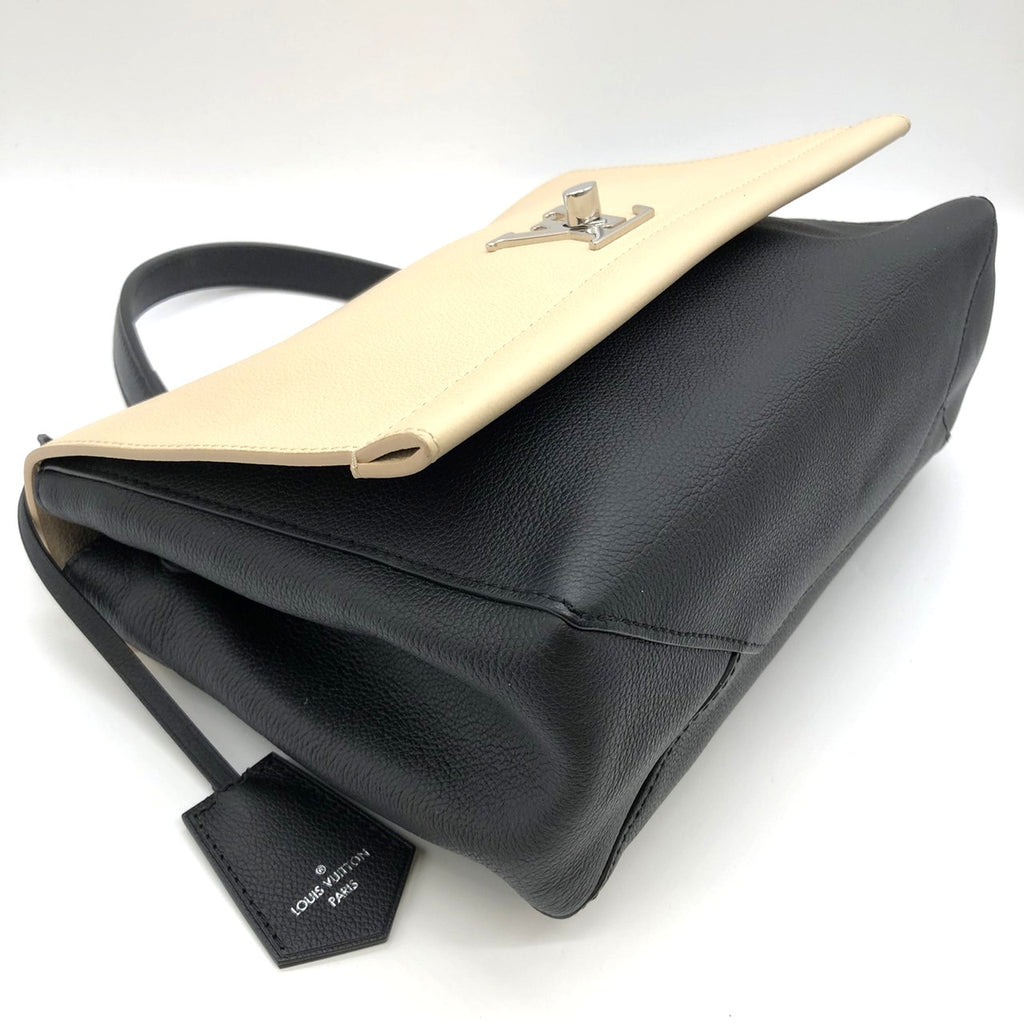 LOUIS VUITTON Lockme 2 M50252 Handbag/Shoulder Bag 2-way Calf Leather Beige/Black Bicolor Women's Fashion