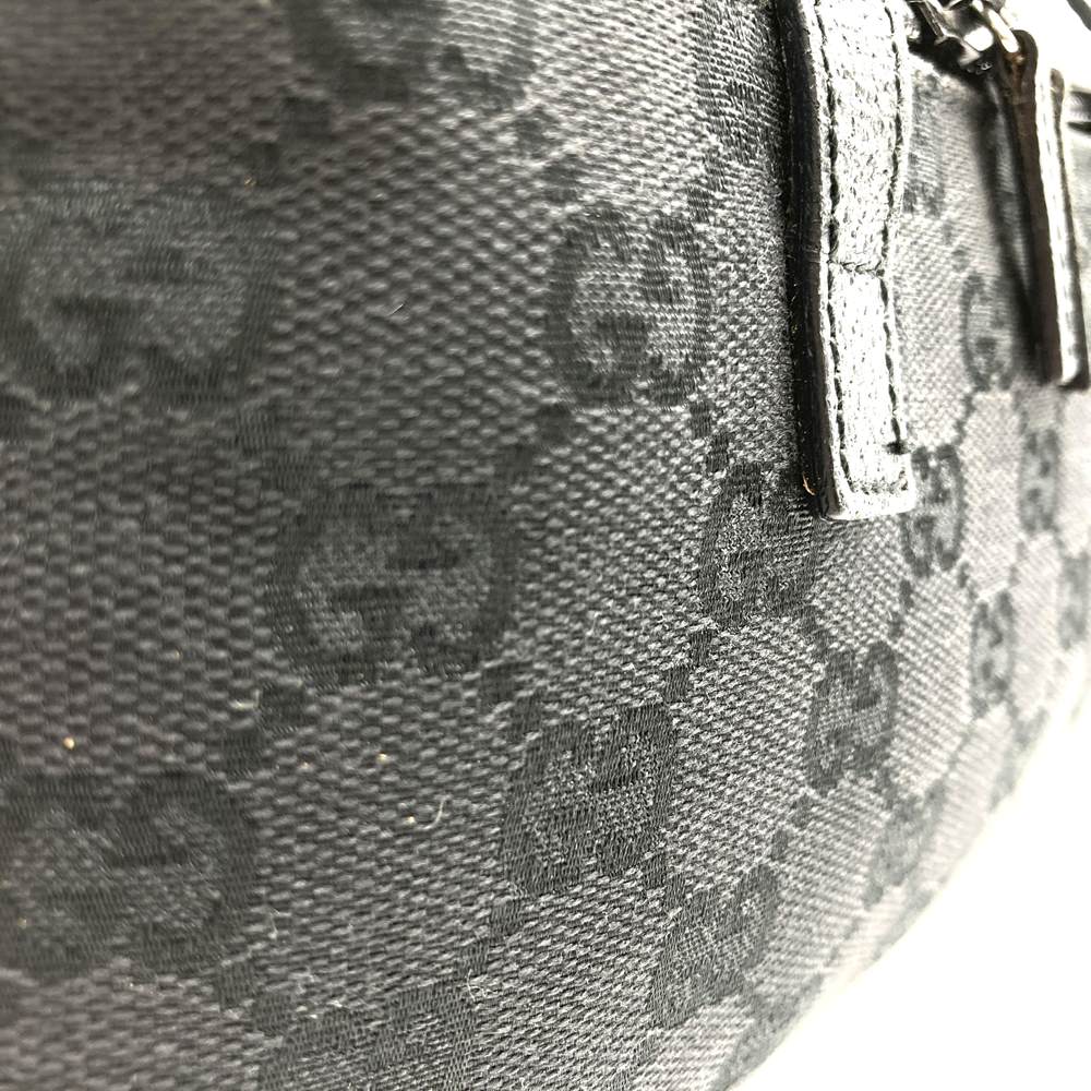 GUCCI 124540 Handbag Vanity Pouch Black GG Canvas/Leather Women's Men's PRE-OWNED