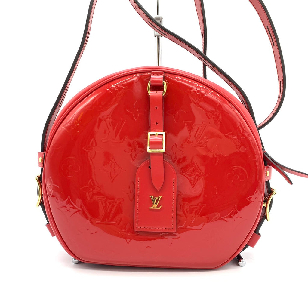 LOUIS VUITTON Boite Chapeau Souple Shoulder Bag, Monogram Vernis, Red, Women's Fashion M54100
