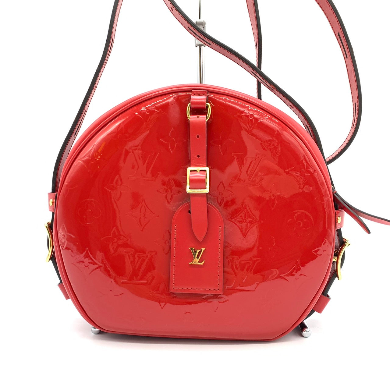 LOUIS VUITTON Boite Chapeau Souple Shoulder Bag, Monogram Vernis, Red, Women's Fashion M54100