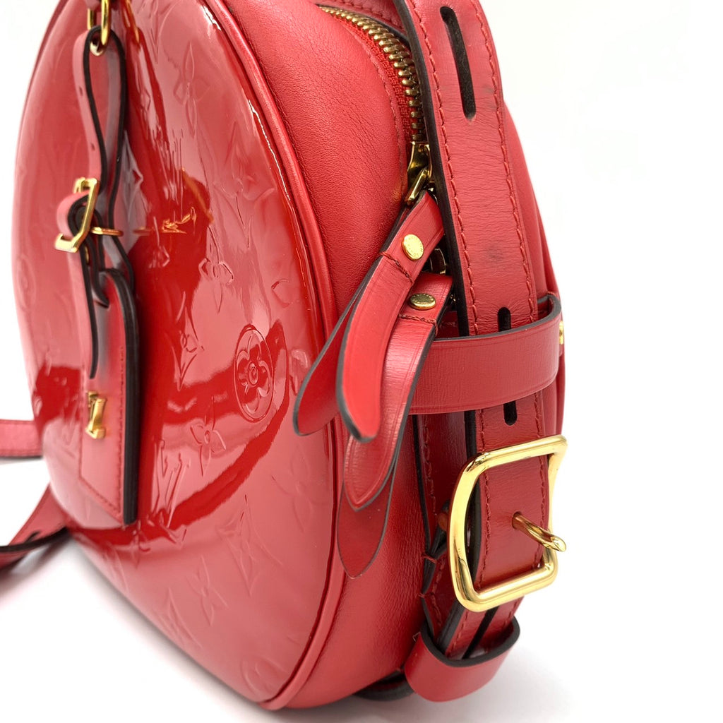 LOUIS VUITTON Boite Chapeau Souple Shoulder Bag, Monogram Vernis, Red, Women's Fashion M54100