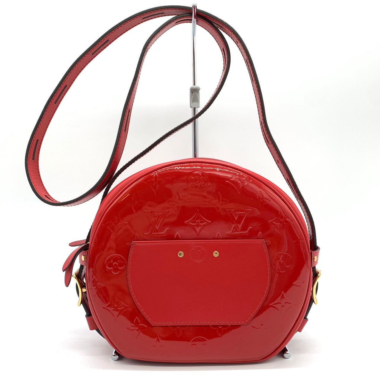 LOUIS VUITTON Boite Chapeau Souple Shoulder Bag, Monogram Vernis, Red, Women's Fashion M54100