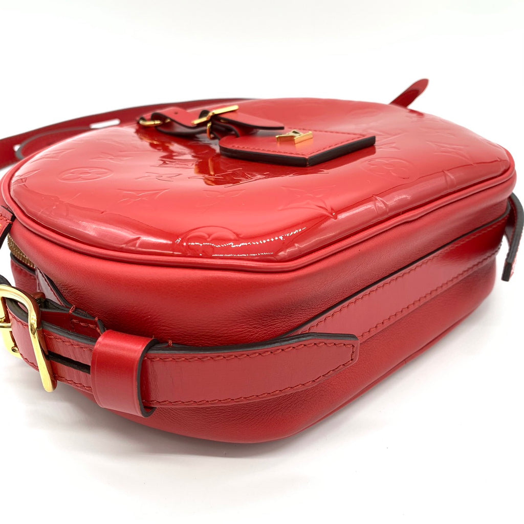 LOUIS VUITTON Boite Chapeau Souple Shoulder Bag, Monogram Vernis, Red, Women's Fashion M54100