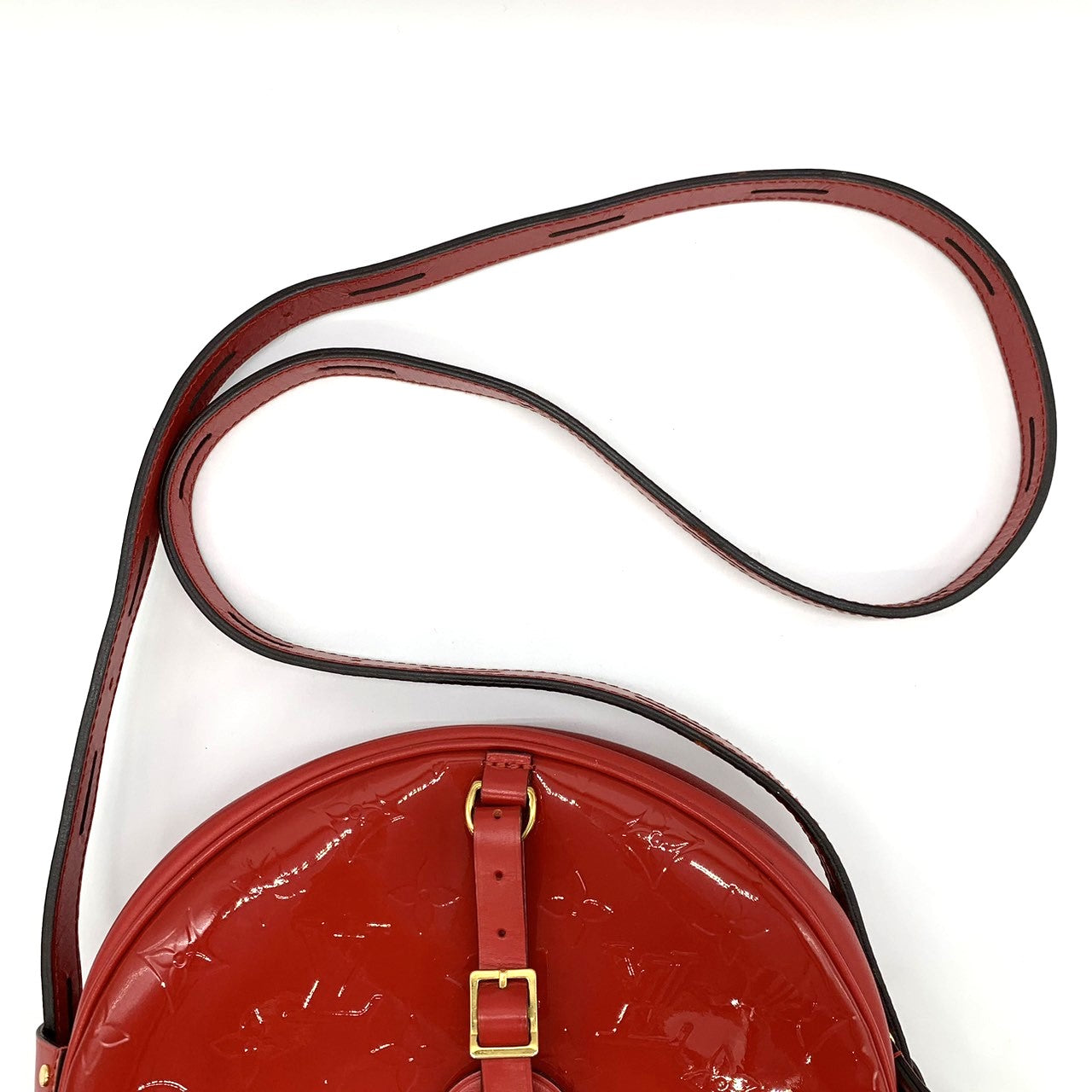 LOUIS VUITTON Boite Chapeau Souple Shoulder Bag, Monogram Vernis, Red, Women's Fashion M54100