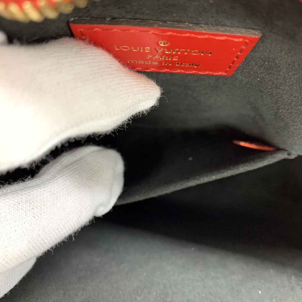 LOUIS VUITTON Boite Chapeau Souple Shoulder Bag, Monogram Vernis, Red, Women's Fashion M54100