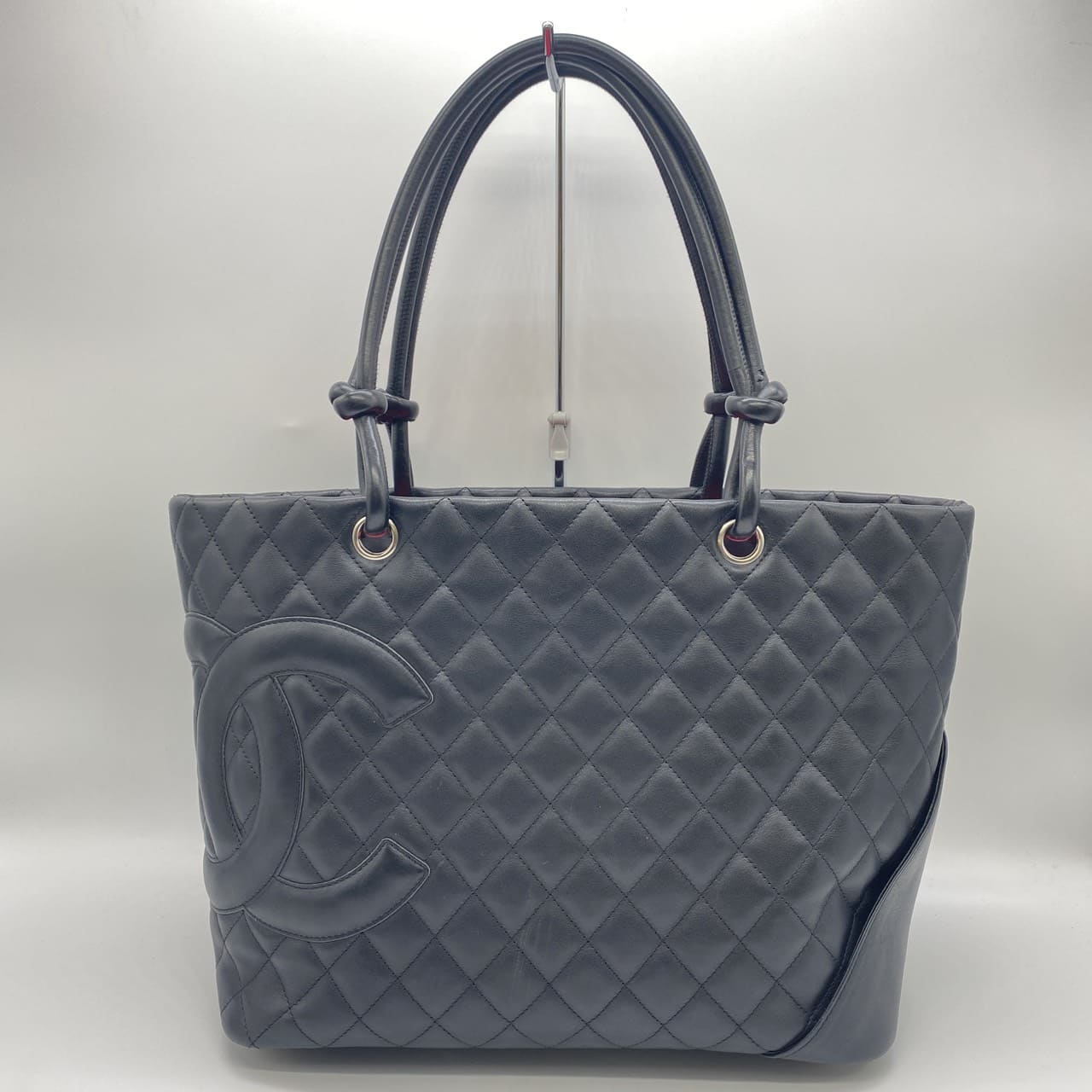 CHANEL Cambon Large Tote Bag, Handbag, Shoulder Bag, Calfskin, Black, Women's/Men's, Vintage, Used Fashion