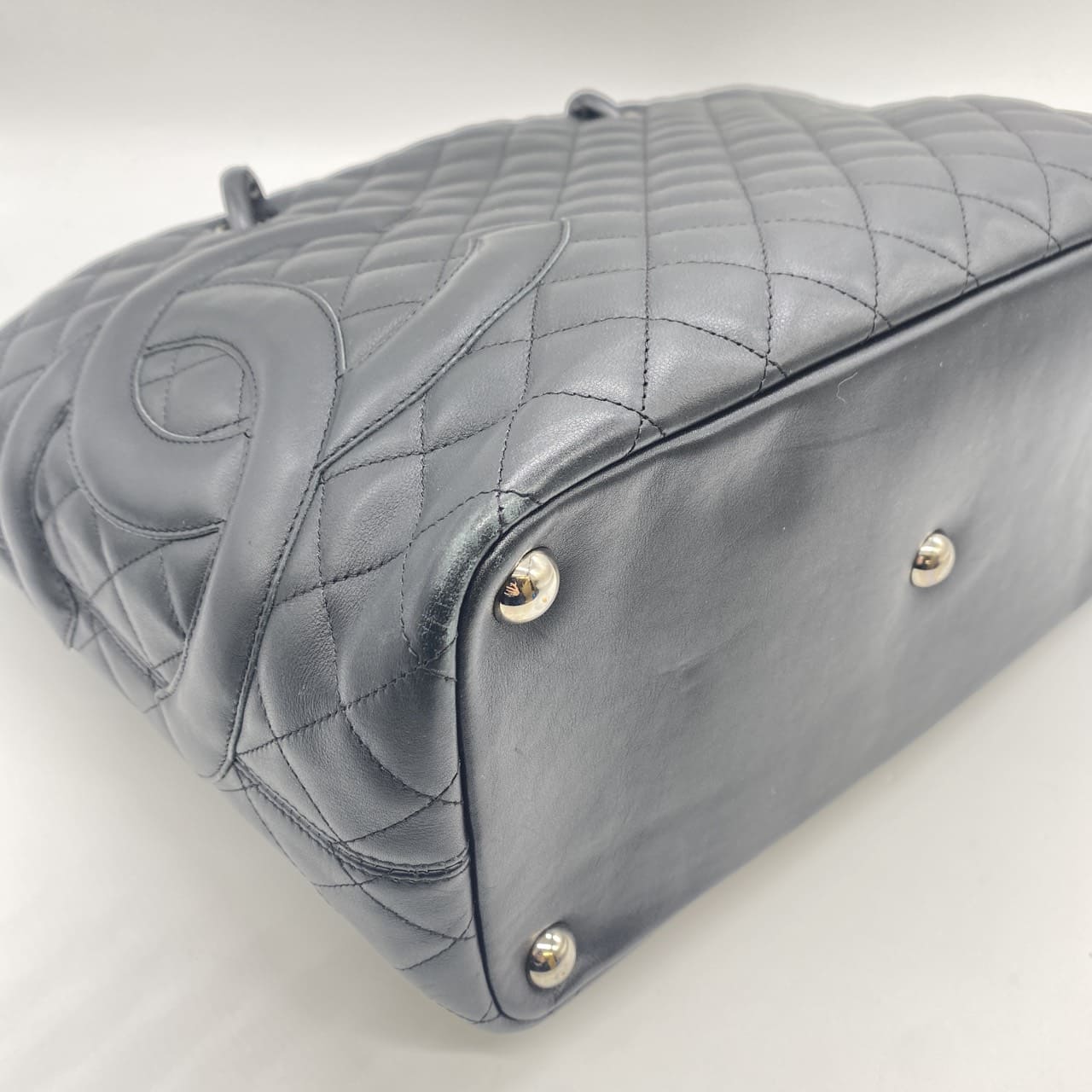 CHANEL Cambon Large Tote Bag, Handbag, Shoulder Bag, Calfskin, Black, Women's/Men's, Vintage, Used Fashion