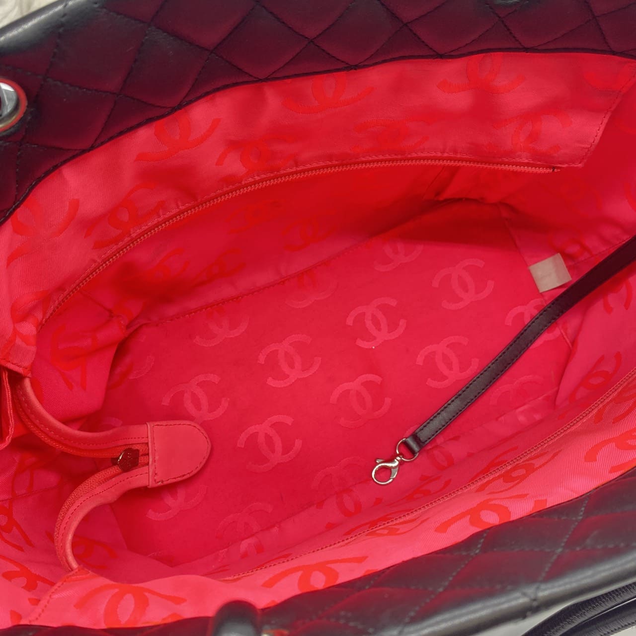 CHANEL Cambon Large Tote Bag, Handbag, Shoulder Bag, Calfskin, Black, Women's/Men's, Vintage, Used Fashion