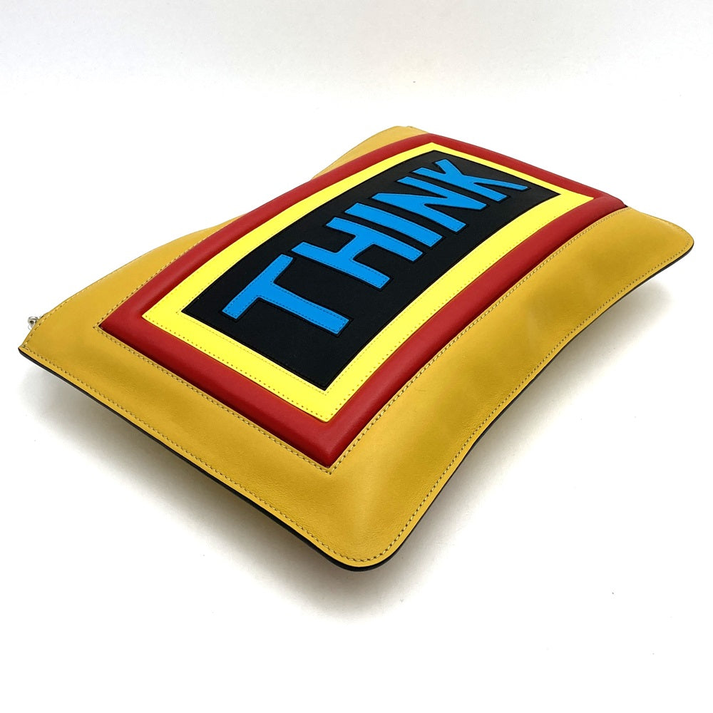 フェンディ 7NO078 シンク クラッチバッグ、イエロー、レディース＆メンズファッション【中古品】