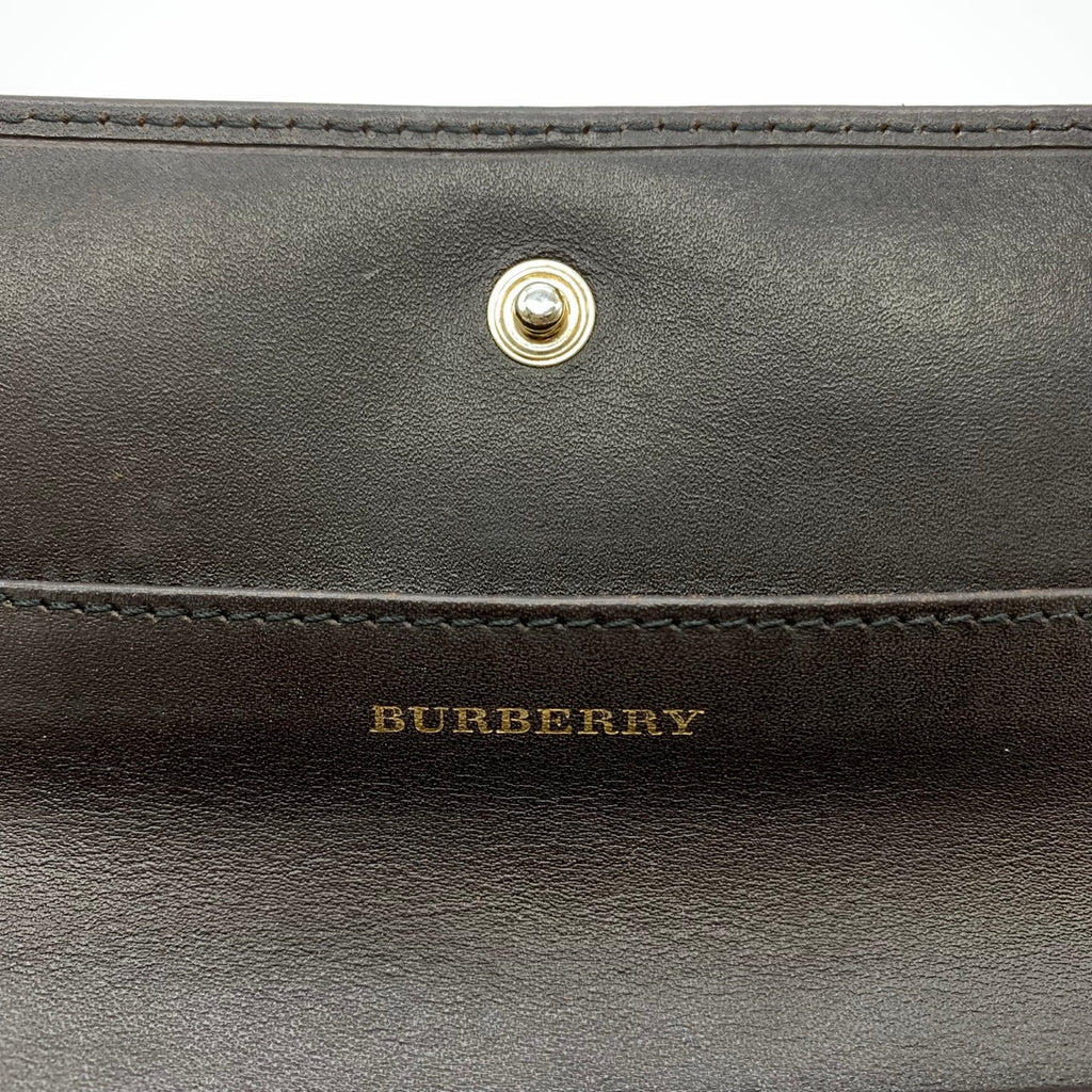 BURBERRY Nova Check Shadow Horse Wallet PVC/Leather Beige Men's/Women's PRE-OWNED