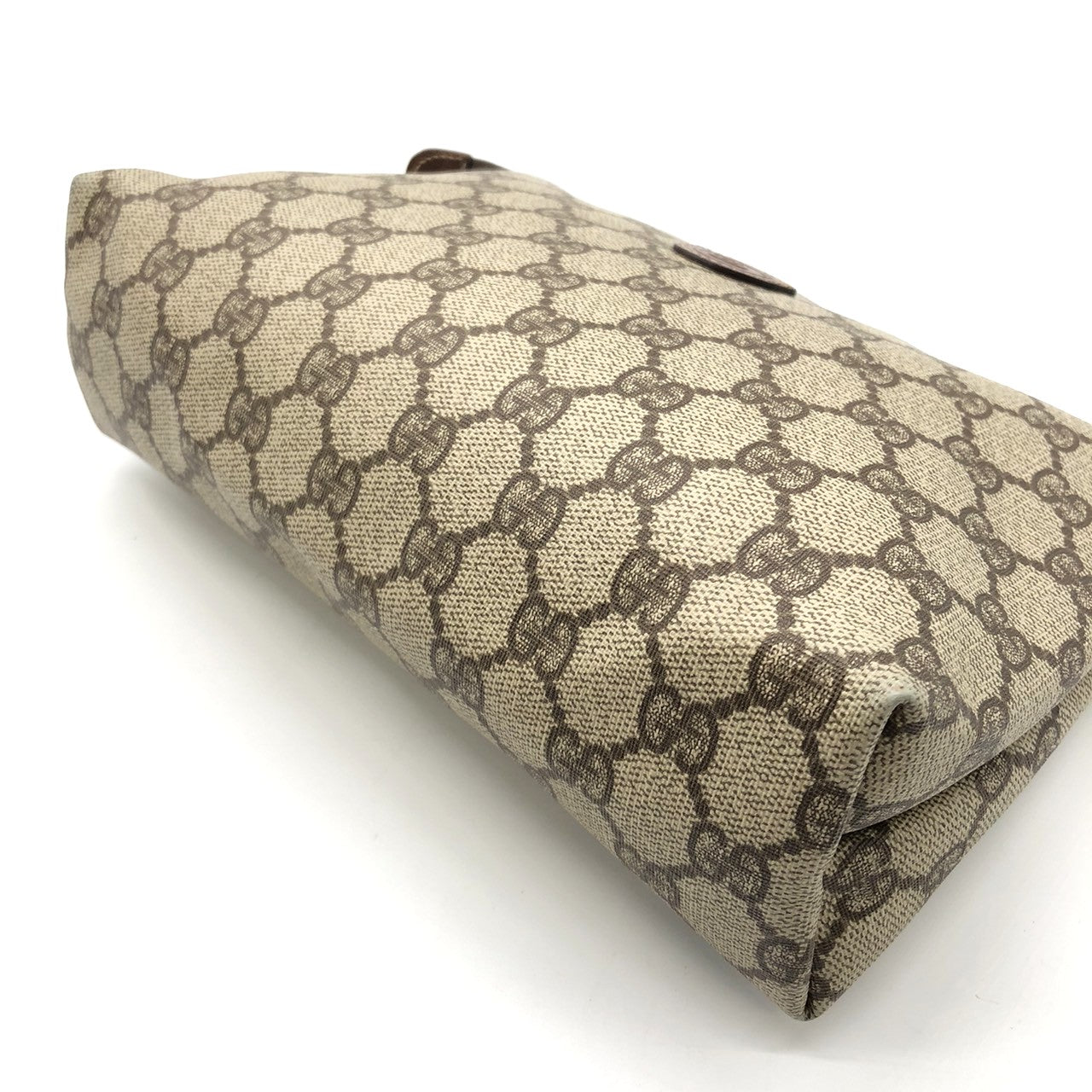 GUCCI Old Gucci 014 115 6088 Clutch Bag GG Supreme Canvas/Leather Brown Women's Men's PRE-OWNED