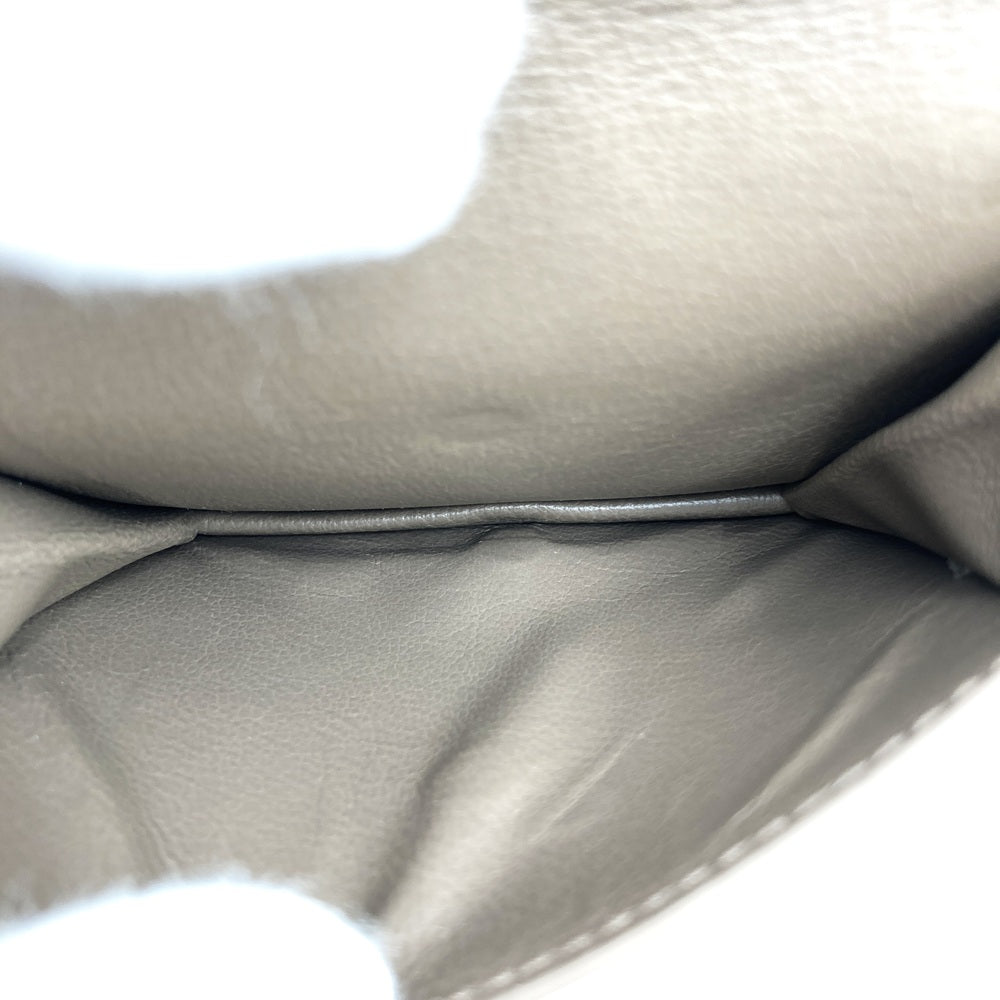 BALENCIAGA 594216 Bi-fold Wallet Compact Wallet Beige Greige Leather Women's Fashion Women's Men's USED