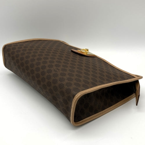 Excellent condition CELINE Macadam clutch bag, second bag, pouch, brown PVC, women's/men's fashion, M13 PRE-OWNED