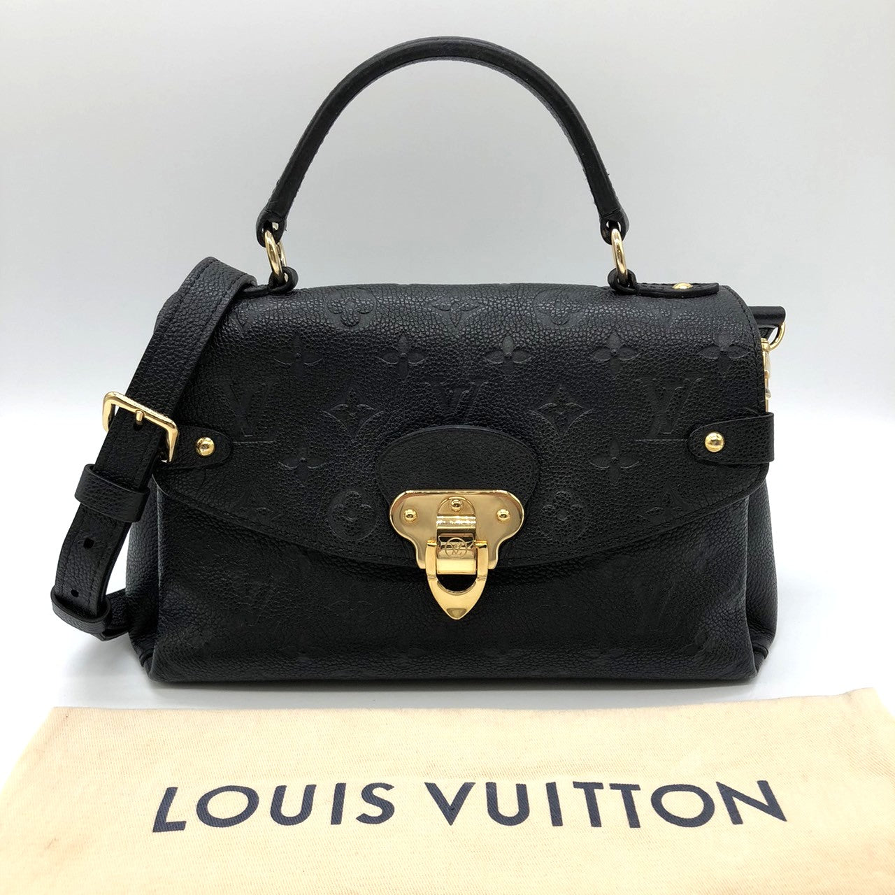 LOUIS VUITTON Georges BB M53941 Shoulder Bag/Handbag 2-way Monogram Empreinte Black Women's PRE-OWNED