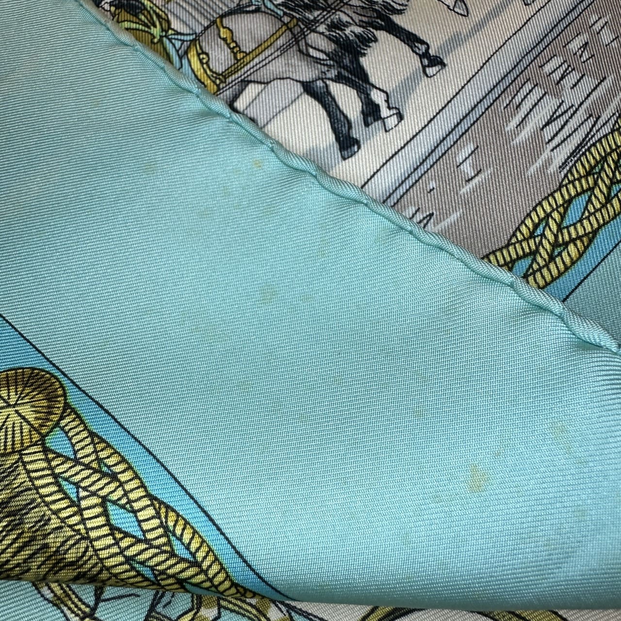 HERMES Carre 90 GRANDS ATTELAGES (Horses in Attire) Silk Scarf, Green, Women's