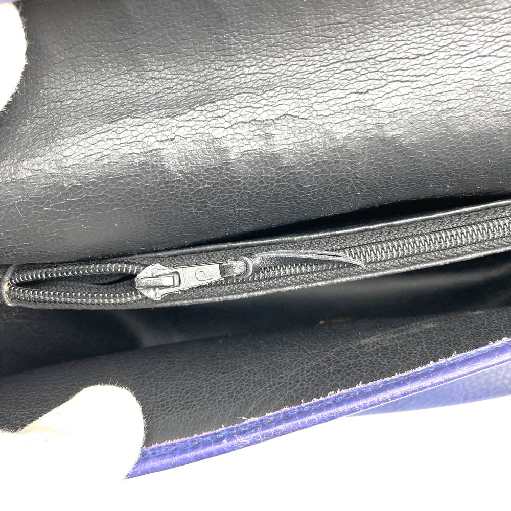 Christian Dior shoulder bag/pouch, vintage navy leather, for women and men. PRE-OWNED