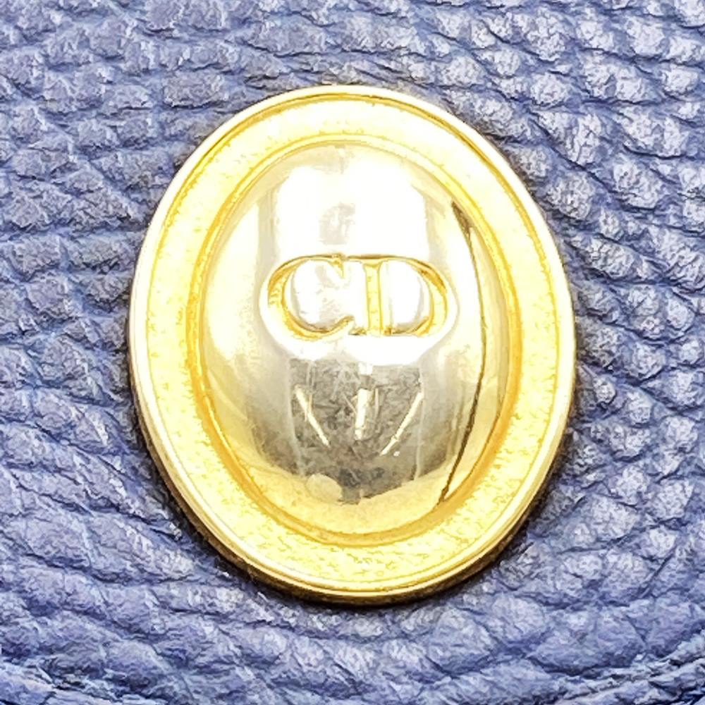 Christian Dior shoulder bag/pouch, vintage navy leather, for women and men. PRE-OWNED