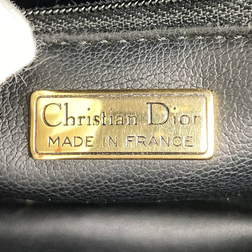 Christian Dior shoulder bag/pouch, vintage navy leather, for women and men. PRE-OWNED