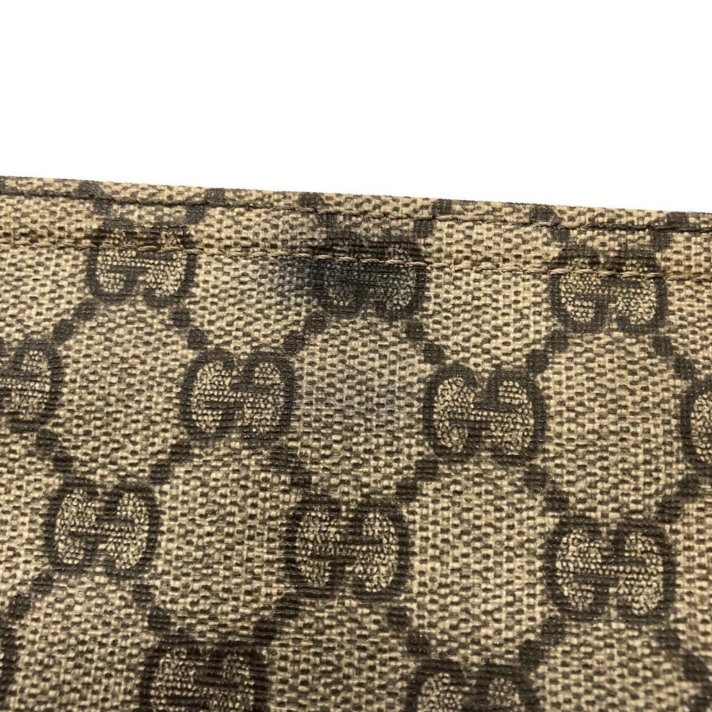 GUCCI 201446 GG Supreme Shoulder Bag, Yellow, Women's PRE-OWNED