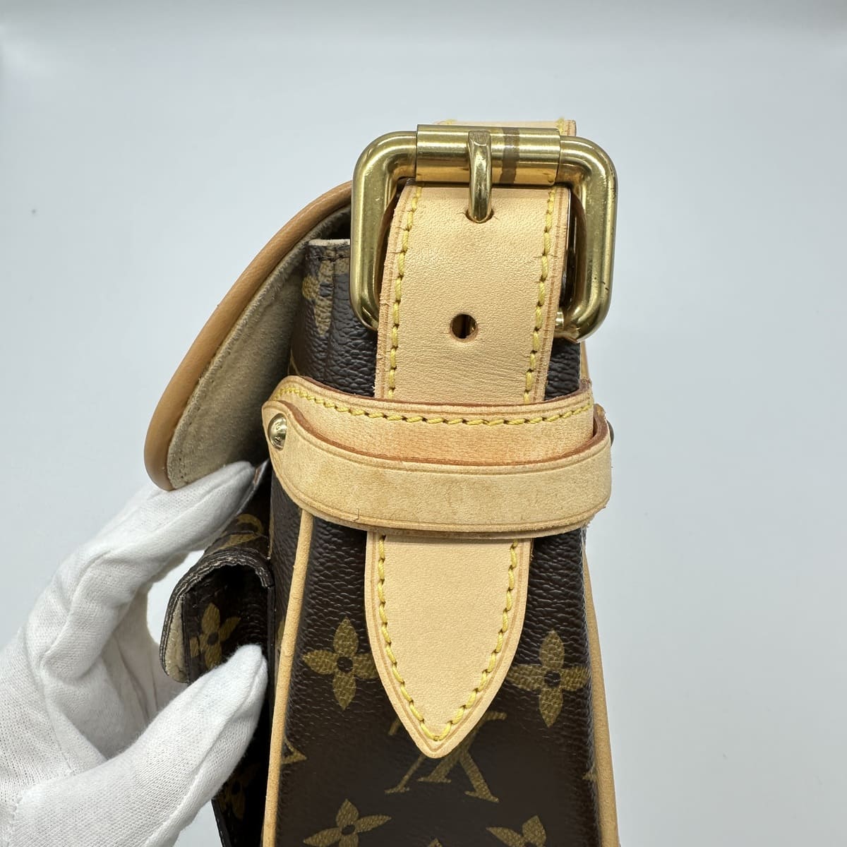 Excellent condition LOUIS VUITTON M40027 shoulder bag, Hudson PM, brown monogram, women's/men's, used, fashion, gift. PRE-OWNED
