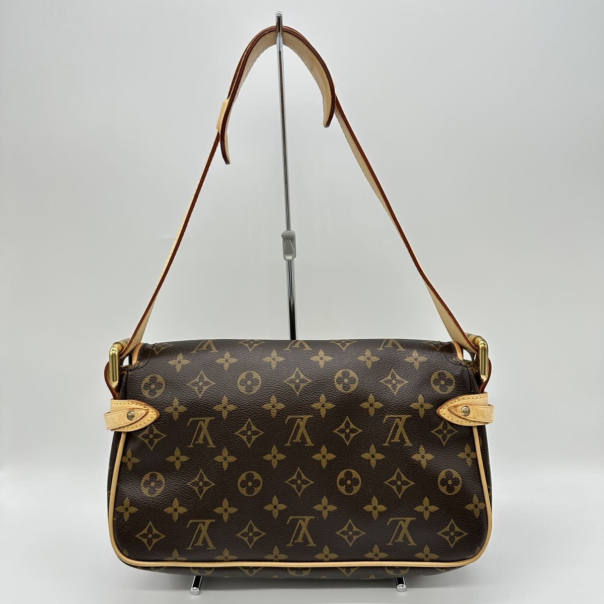 Excellent condition LOUIS VUITTON M40027 shoulder bag, Hudson PM, brown monogram, women's/men's, used, fashion, gift. PRE-OWNED