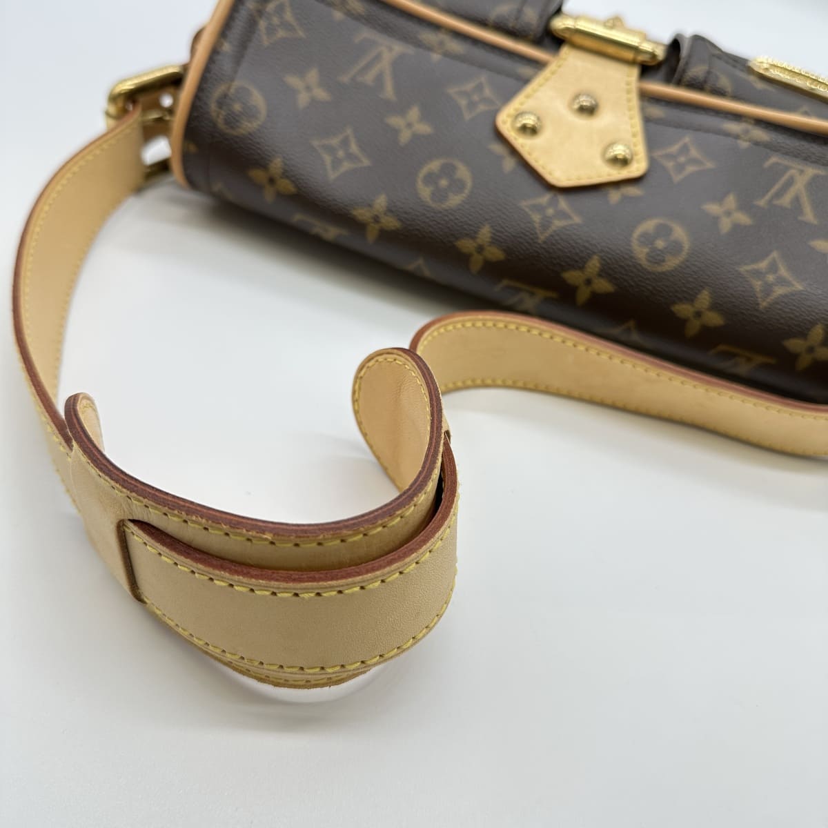 Excellent condition LOUIS VUITTON M40027 shoulder bag, Hudson PM, brown monogram, women's/men's, used, fashion, gift. PRE-OWNED