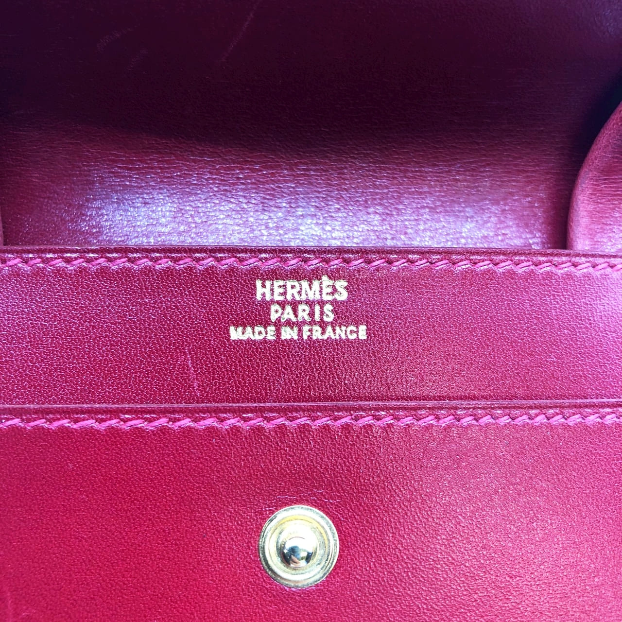 HERMES Hermes Sellier Coin Case, Small Coin Purse, Card Case, Leather, Red, Women's, Men's, Brand, Gift, USED