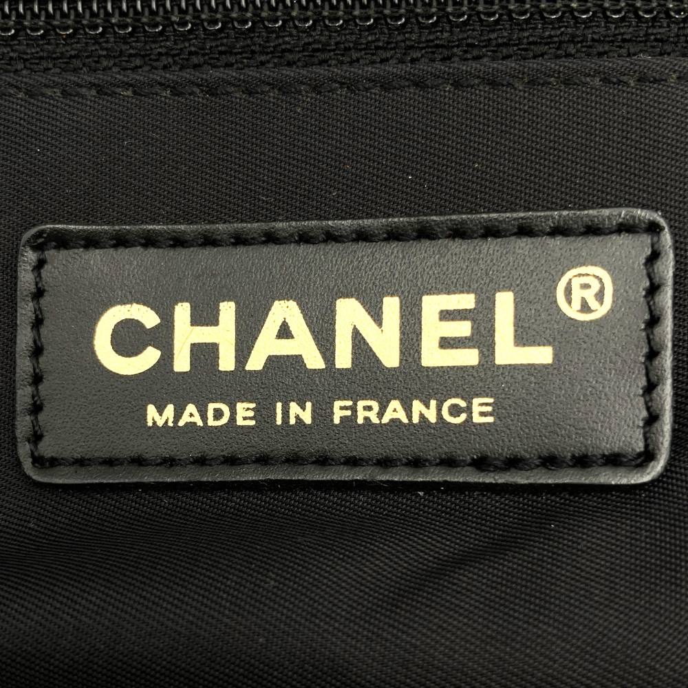 CHANEL Chanel Handbag Tote Bag New Travel Line MM Nylon Canvas Black Women's Men's Vintage USED Fashion