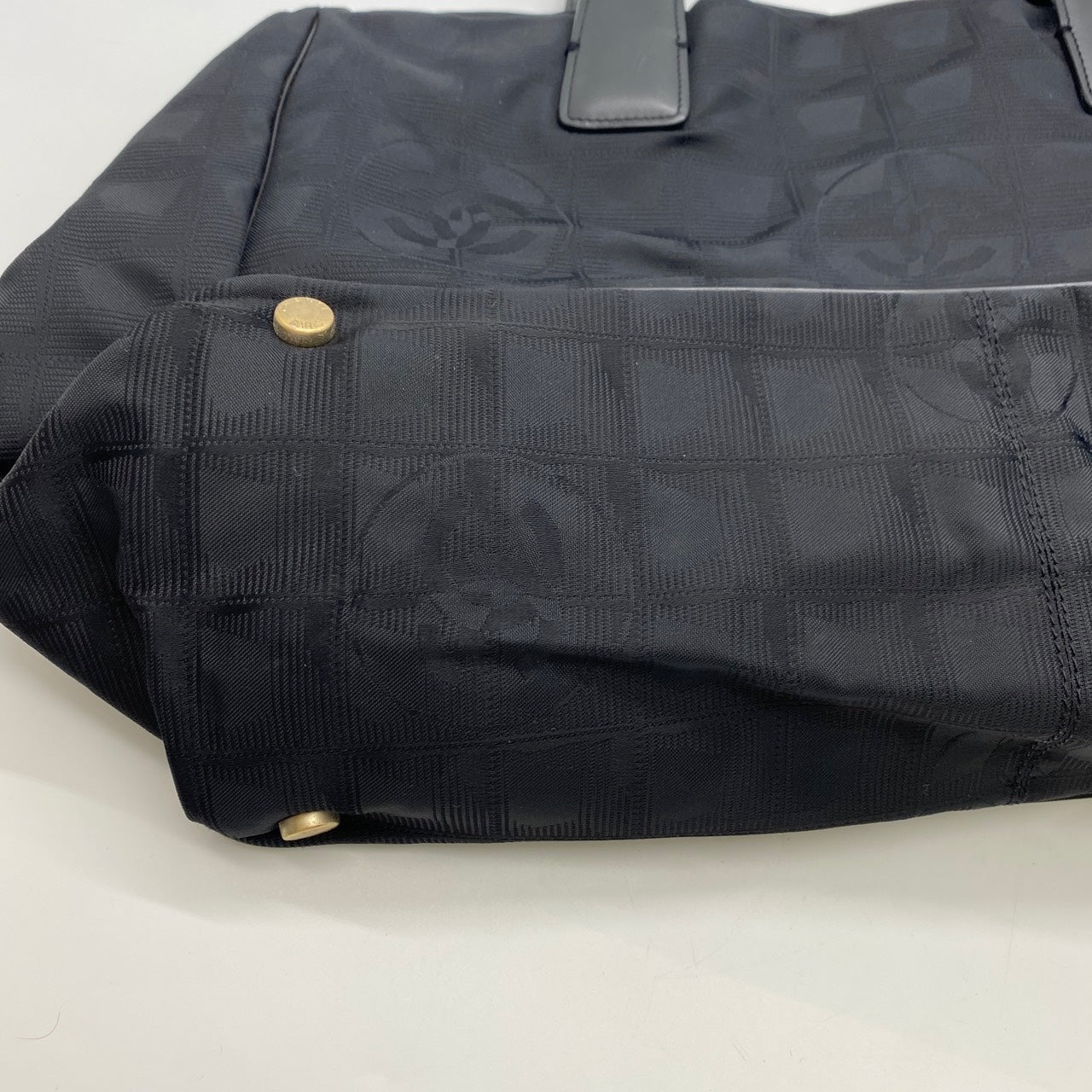 CHANEL Chanel Handbag Tote Bag New Travel Line MM Nylon Canvas Black Women's Men's Vintage USED Fashion