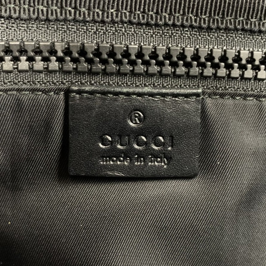 GUCCI 450982 バックパック/デイパック 刺繍入り猫の頭パッチ タイガー バタフライ フラワー ナイロン ブラック レディース＆メンズ【中古品】