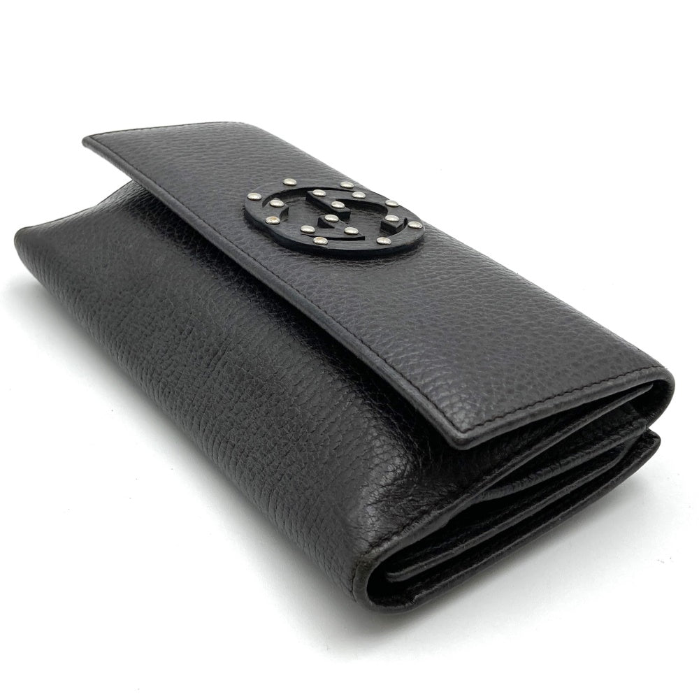 Gucci 231843 Long Wallet with Interlocking G, Outlet, Brown Leather