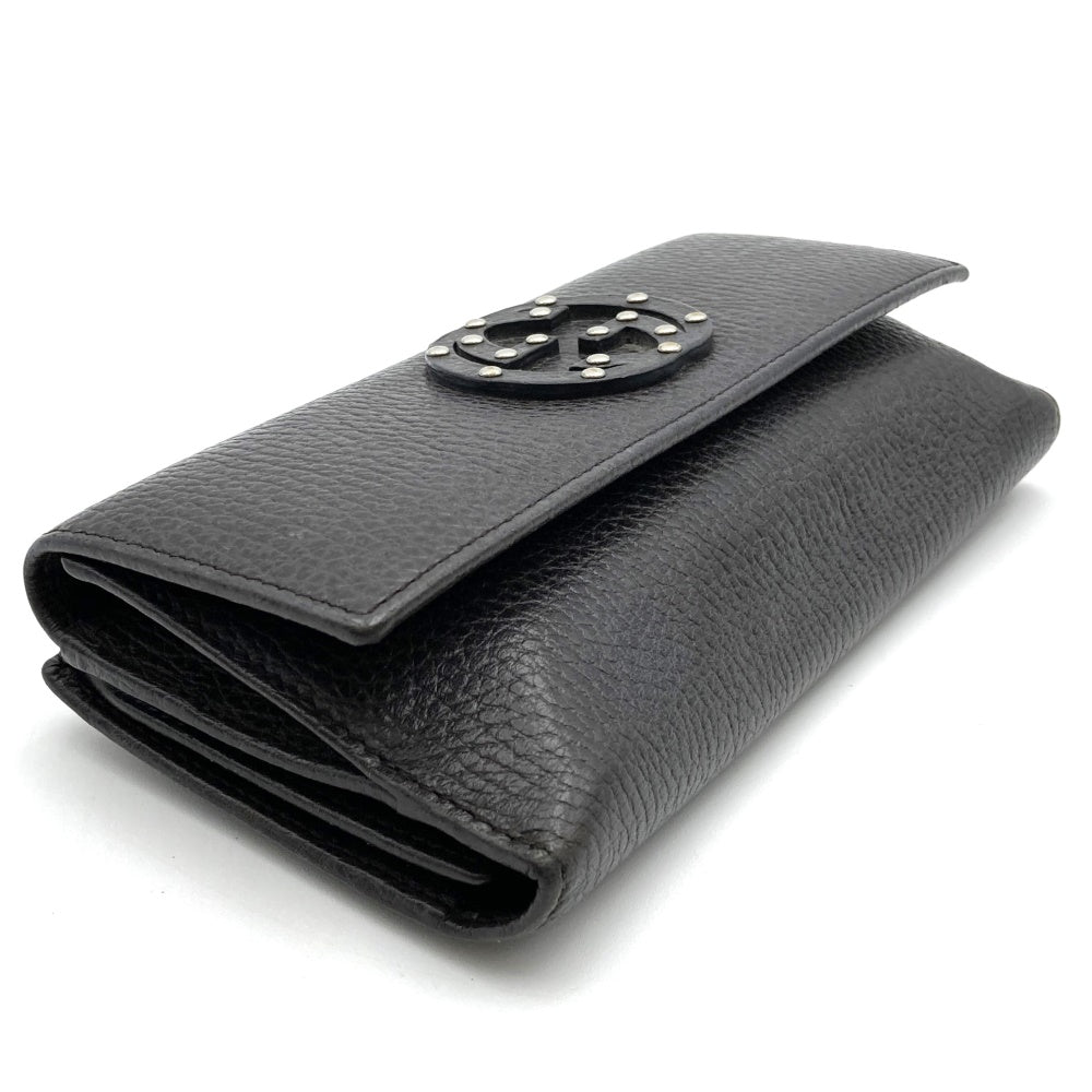 Gucci 231843 Long Wallet with Interlocking G, Outlet, Brown Leather