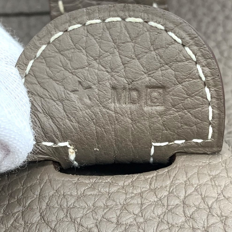 HERMES Evelyne III Evelyne 3 PM Shoulder Bag, Sophisticated, Taurillon Clemence Leather, Elegant, Etoupe Greige