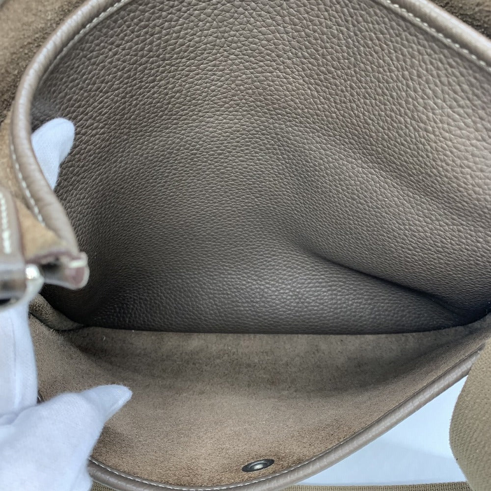 HERMES Evelyne III Evelyne 3 PM Shoulder Bag, Sophisticated, Taurillon Clemence Leather, Elegant, Etoupe Greige
