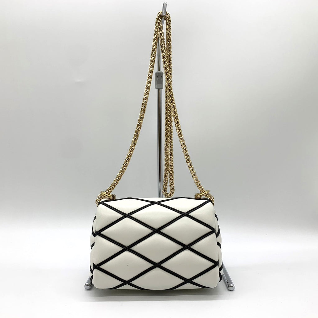 LOUIS VUITTON PICO GO-14 Maltage Chain Shoulder Bag Crossbody Bag Twist Lock Lambskin White M23762 Women's Fashion