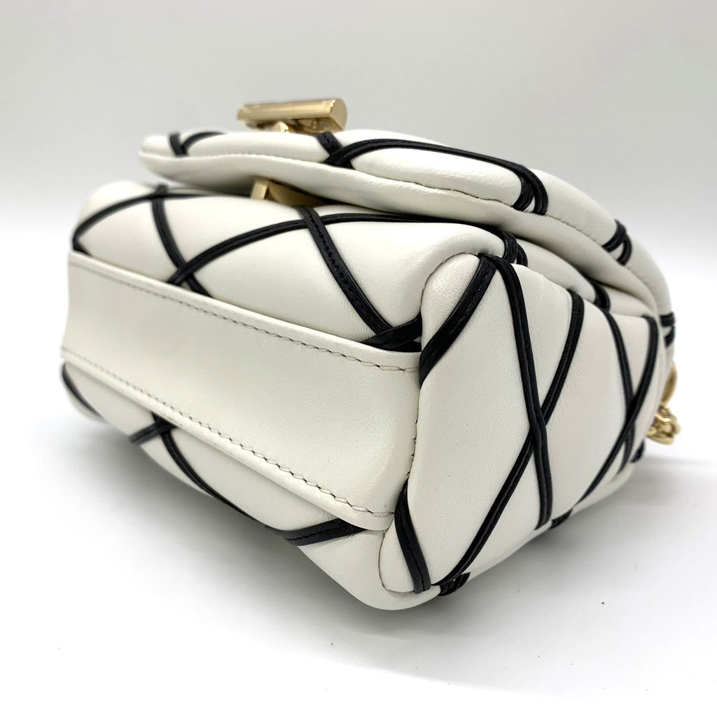 LOUIS VUITTON PICO GO-14 Maltage Chain Shoulder Bag Crossbody Bag Twist Lock Lambskin White M23762 Women's Fashion