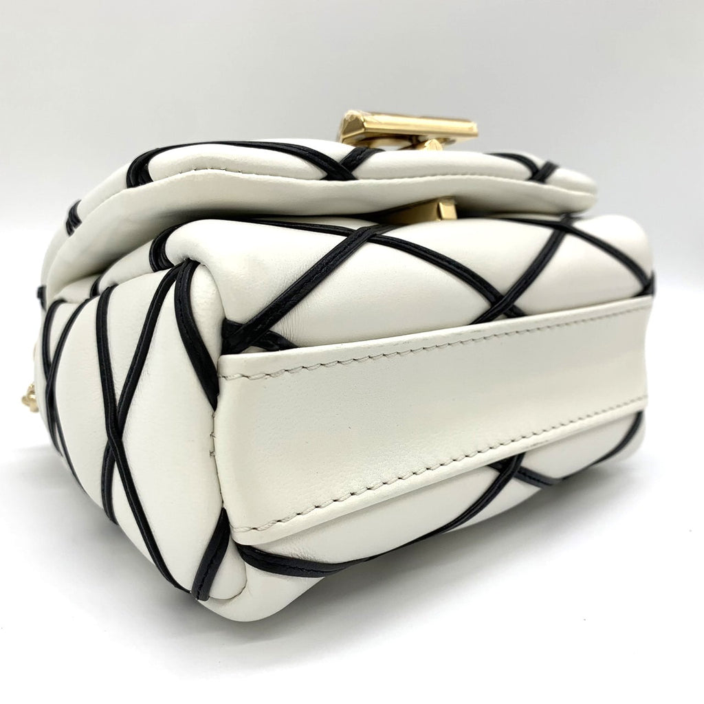 LOUIS VUITTON PICO GO-14 Maltage Chain Shoulder Bag Crossbody Bag Twist Lock Lambskin White M23762 Women's Fashion