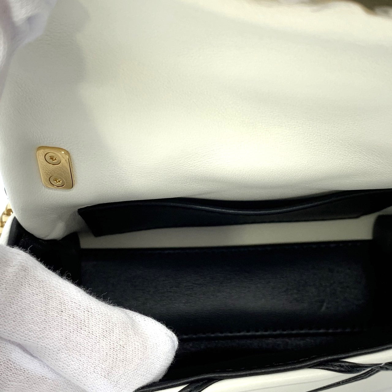 LOUIS VUITTON PICO GO-14 Maltage Chain Shoulder Bag Crossbody Bag Twist Lock Lambskin White M23762 Women's Fashion