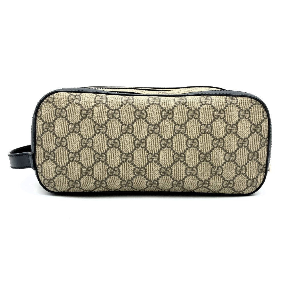 GUCCI 406395 クラッチバッグ/セカンドバッグ GGスプリームキャンバス/レザー、ベージュ、メンズ【中古品】
