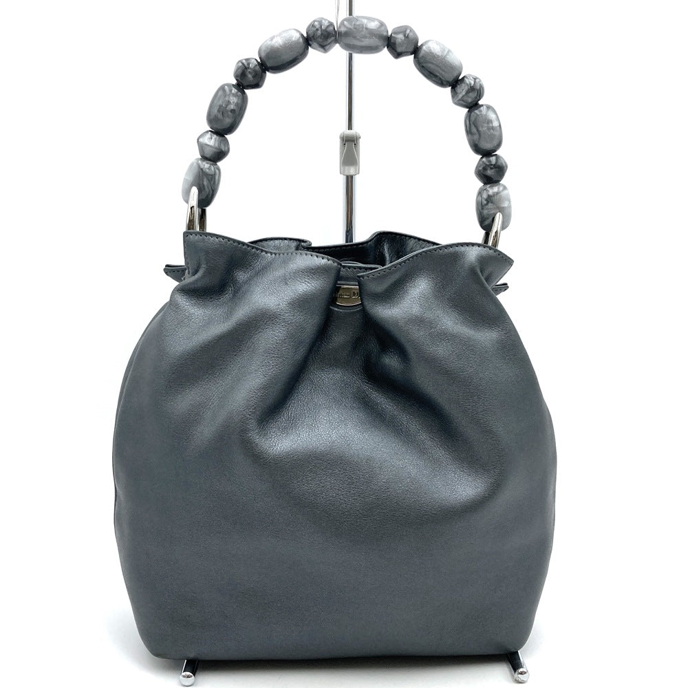 Christian Dior Marispearl Handbag in Grey Leather for Women