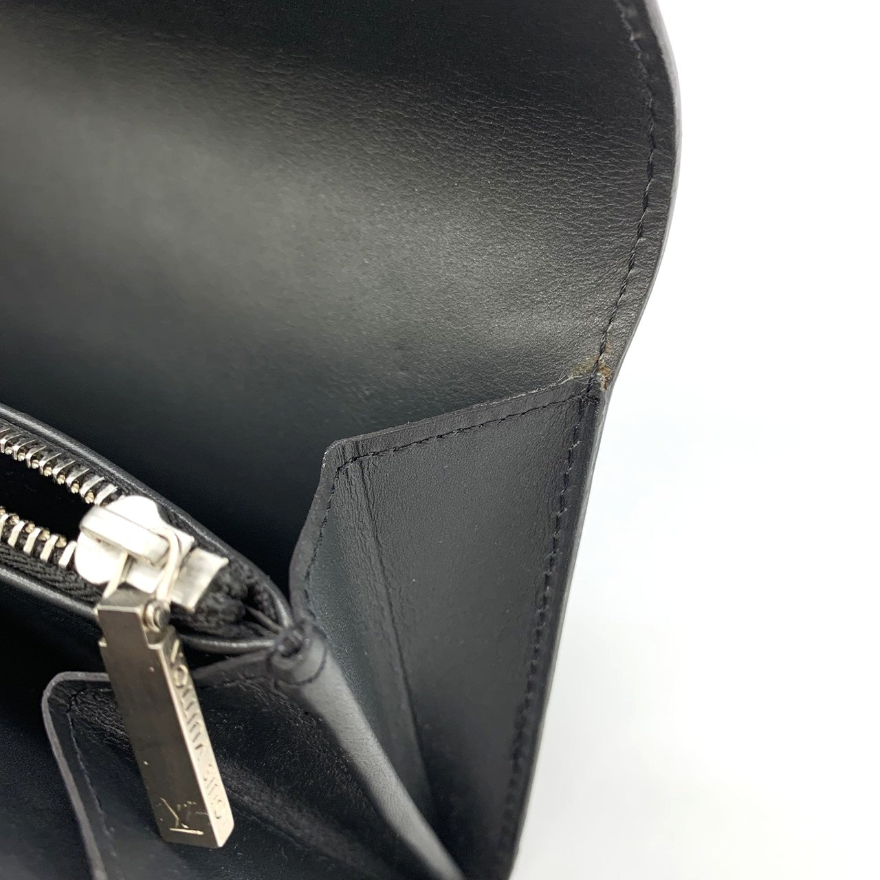 LOUIS VUITTON Portefeuille Sarah M65142 Long Wallet, Monogram Matte Black, Women's PRE-OWNED