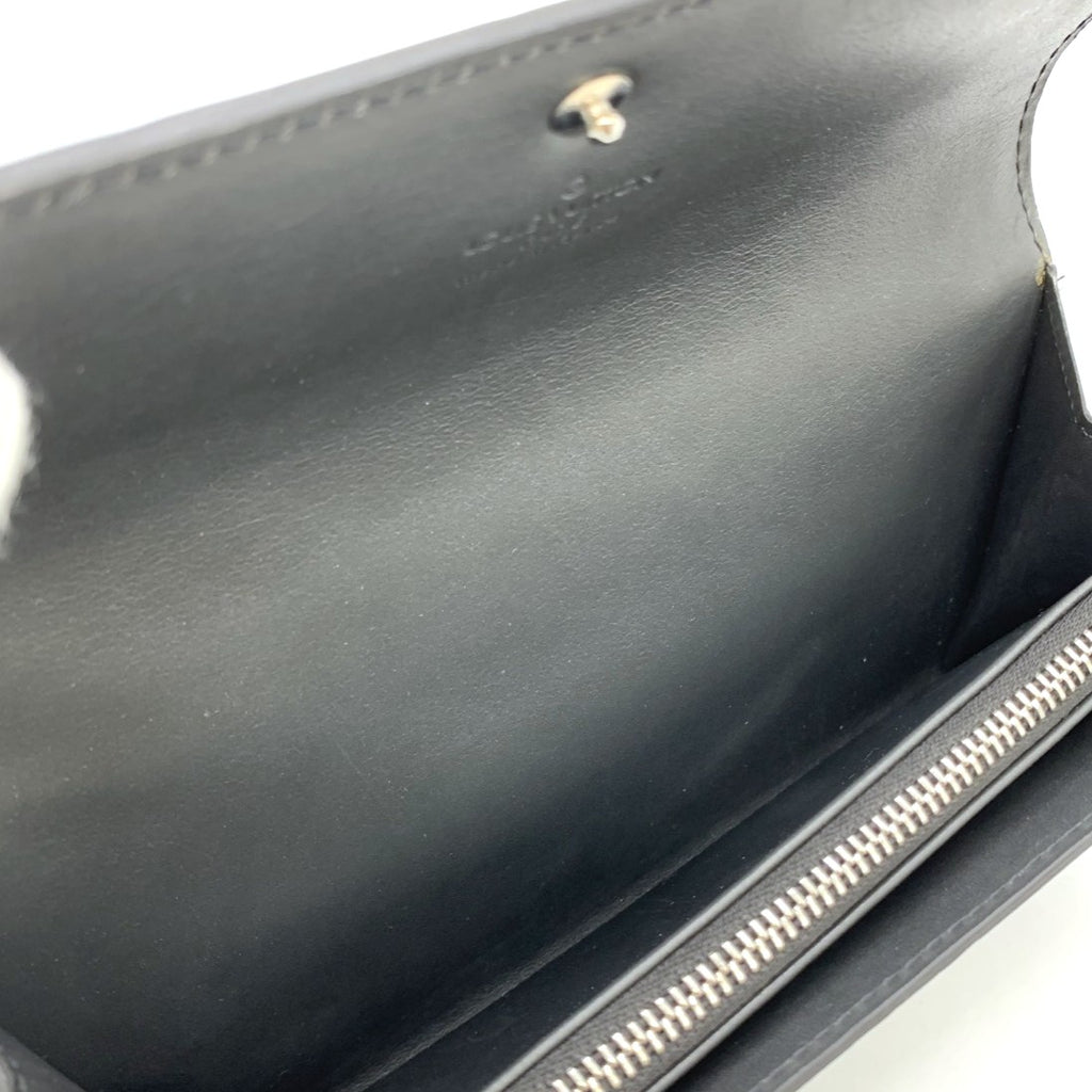 LOUIS VUITTON Portefeuille Sarah M65142 Long Wallet, Monogram Matte Black, Women's PRE-OWNED