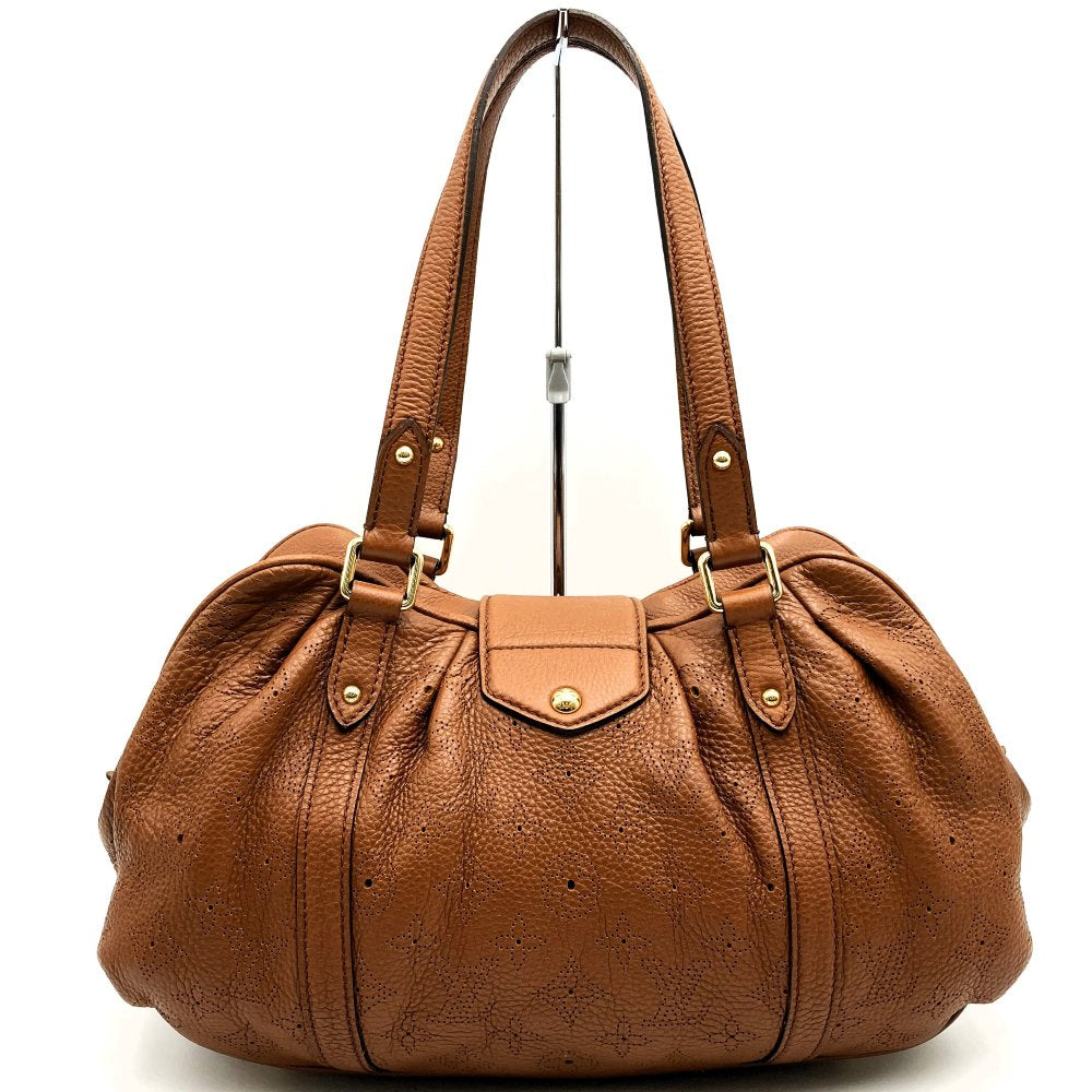 LOUIS VUITTON M97052 Mahina Lunar PM Shoulder Bag, Perforated Leather, Cognac Brown, Women's Fashion